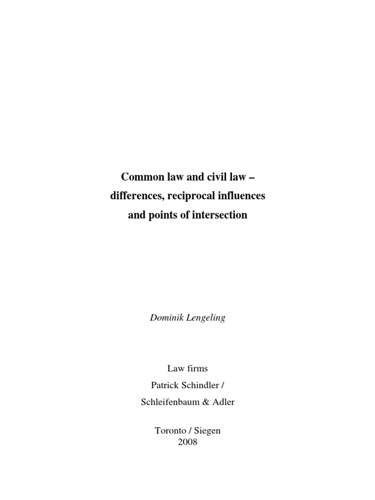 Common vs. Civil Law: Key Differences | PDF | Precedent | Common Law