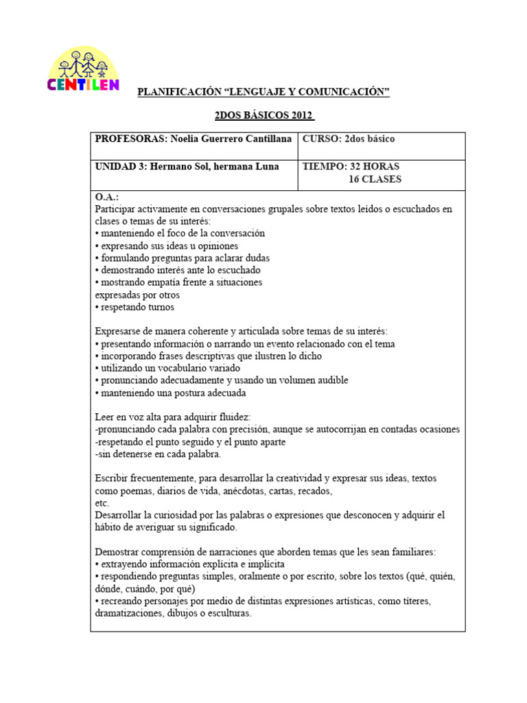 Unidad 3 Lenguaje | PDF | Comprensión lectora | Narración