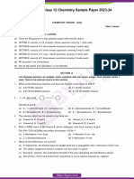 CBSE Class 12 Chemistry 14 Apr Sample Paper 2023 24