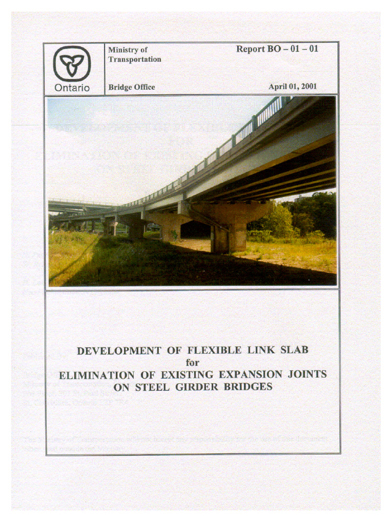 Flexible Link Slab for Bridge Joints | PDF | Road Surface | Bending