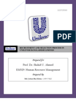 Recruitment & Selection of Unilever
