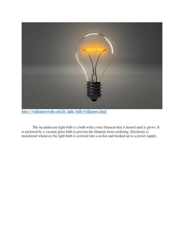 Light Bulb Invention Overview | PDF | Young Adult