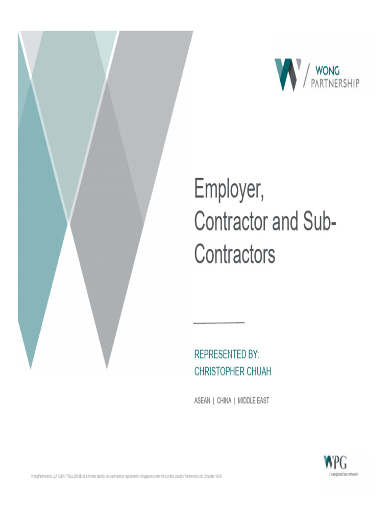 s2.1 - 4 Employer-Contractor-Sub-Contractors | PDF | Assignment (Law ...