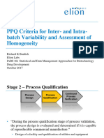 PPQ Criteria For Inter-And Intra-Batch Variability and Assessment of Homogeneity