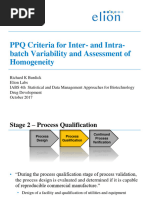 PPQ Criteria For Inter-And Intra-Batch Variability and Assessment of Homogeneity