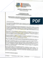 Decreto Municipal 069 Modificaciones Al Reglamento de Impuestos A La Propiedad de Bienes Inmuebles y Vehiculos