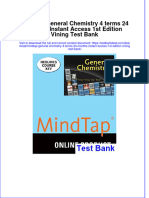 Full Mindtap General Chemistry 4 Terms 24 Months Instant Access 1St Edition Vining Test Bank Online PDF All Chapter