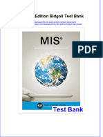 Download full Mis 6Th Edition Bidgoli Test Bank online pdf all chapter docx epub 