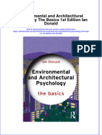 Full Ebook of Environmental and Architechtural Psychology The Basics 1St Edition Ian Donald Online PDF All Chapter