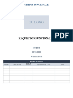 Plantilla de Requisitos Funcionales