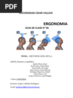 Práctica 4. Metodo Rula | PDF | Factores humanos y ergonomía