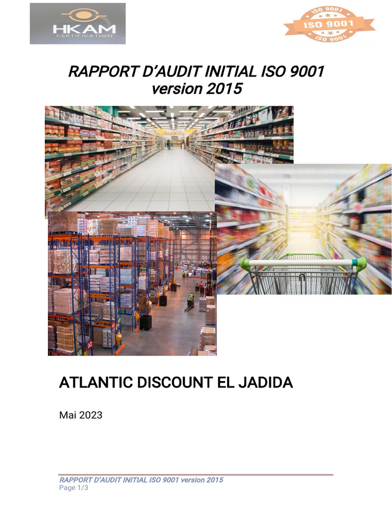 Rapport d'Audit ISO 9001 2015 | PDF