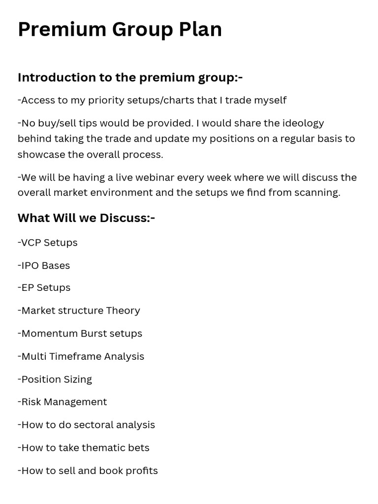 Premium Group Plan | PDF