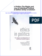 Full Ebook of Ethics in Politics The Rights and Obligations of Individual Political Agents 1St Edition Emily Crookston Online PDF All Chapter