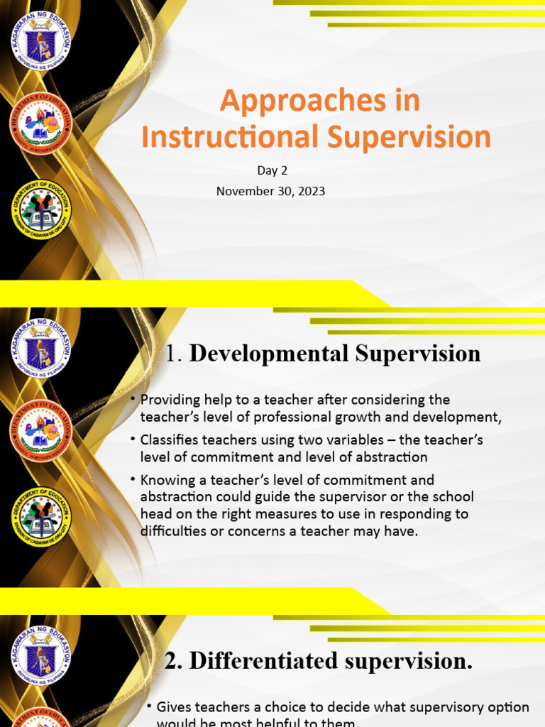Instructional Supervision Approaches 2025 | PDF | Teachers | Lesson Plan