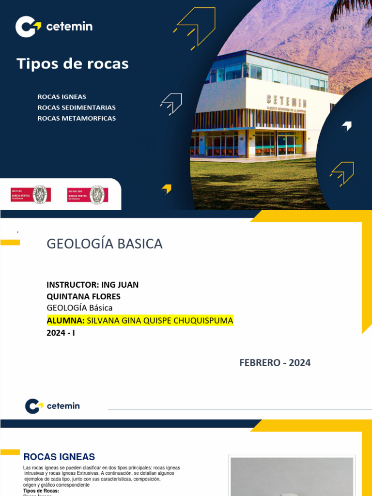 Tipos de Rocas: Ígneas, Metamórficas y Sedimentarias | PDF