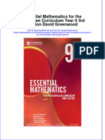 Full Ebook of Essential Mathematics For The Australian Curriculum Year 9 3Rd Edition David Greenwood Online PDF All Chapter