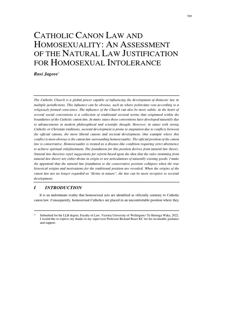 Canon law and homosexuality pdf catholic church natural law