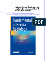 Full Ebook of Fundamentals of Hernia Radiology 1St Edition Salvatore Docimo JR Jeffrey A Blatnik Eric M Pauli Online PDF All Chapter