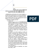 Concurso Público Prefeitura Municipal de Ceará Mirim-Rn EDITAL #01/2024, DE 11 DE ABRIL DE 2024. Aditivo 02, de 29 de Abril de 2024