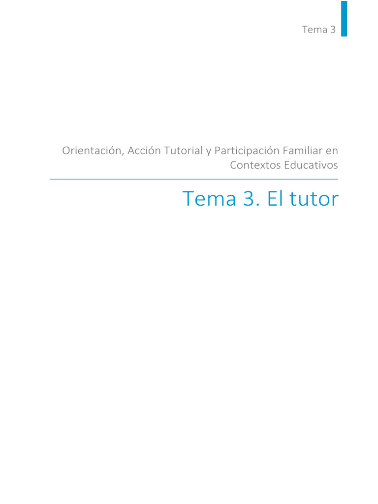 Tema 3 | PDF | Maestros | Aprendizaje