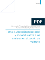 Tema 4. Intervención Psicopedagógica en Situaciones de Vulnerabilidad Social y Dependencia