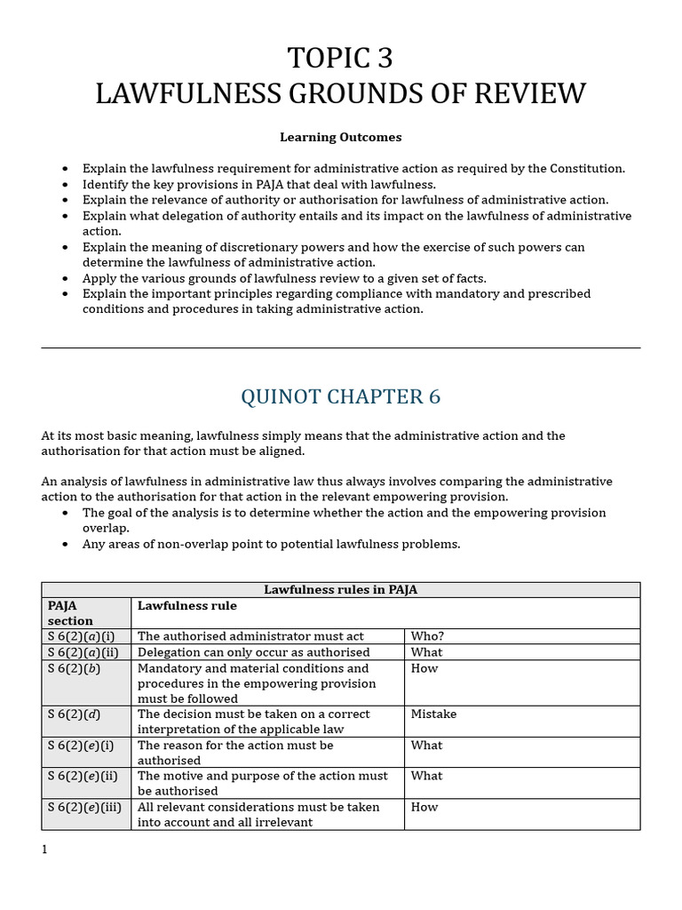 Lawfulness Grounds for Administrative Review | PDF | Administrative Law ...