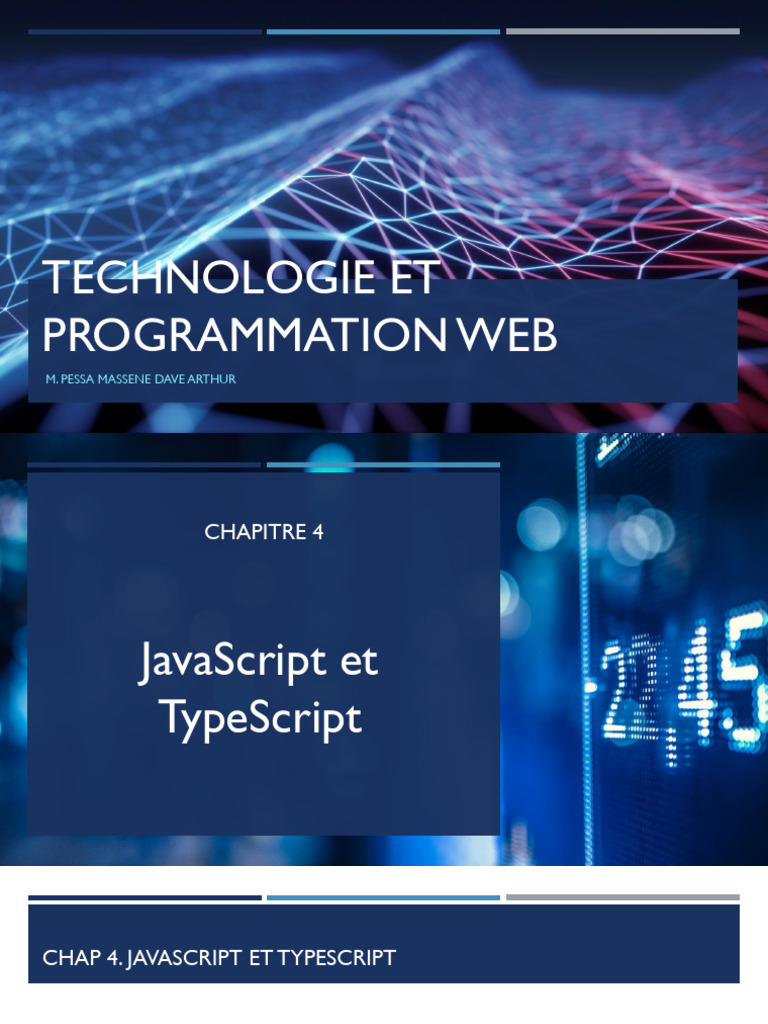 Introduction à JavaScript et TypeScript | PDF | Modèle d'objet de ...