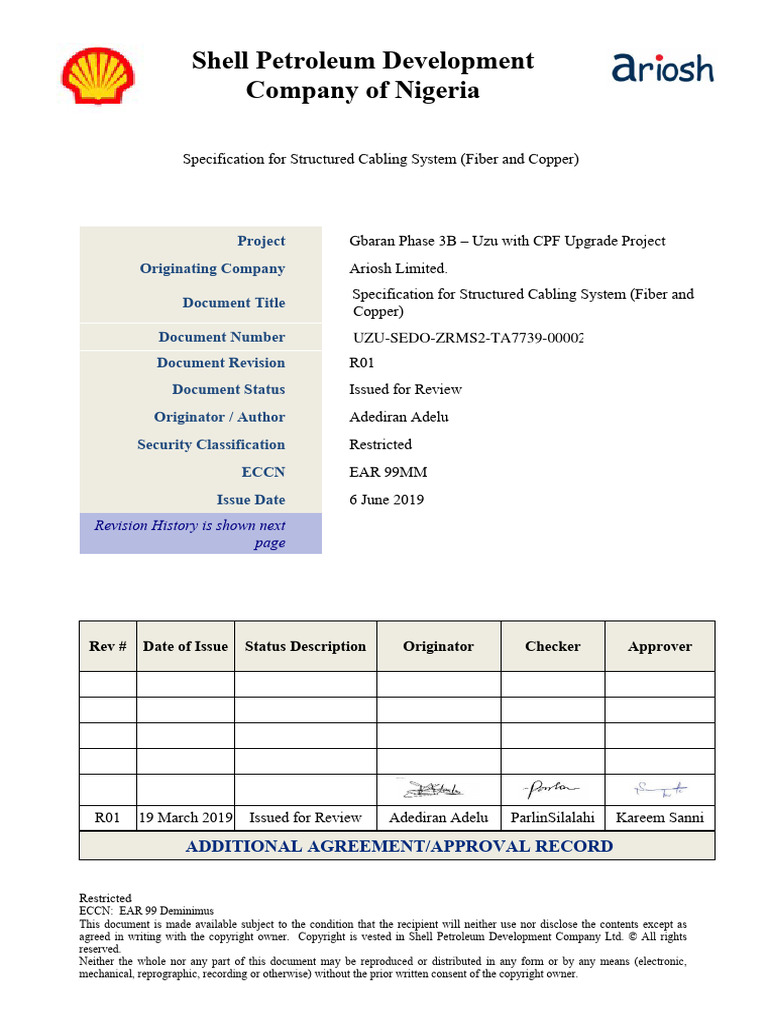 Specification For Structured Cabling System (Fiber and Copper) | PDF ...