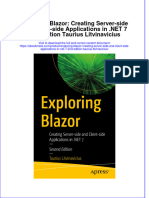 Full Ebook of Exploring Blazor Creating Server Side and Client Side Applications in Net 7 2Nd Edition Taurius Litvinavicius Online PDF All Chapter