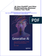 Full Ebook of Generative Ai How Chatgpt and Other Ai Tools Will Revolutionize Business 1St Edition Tom Taulli Online PDF All Chapter