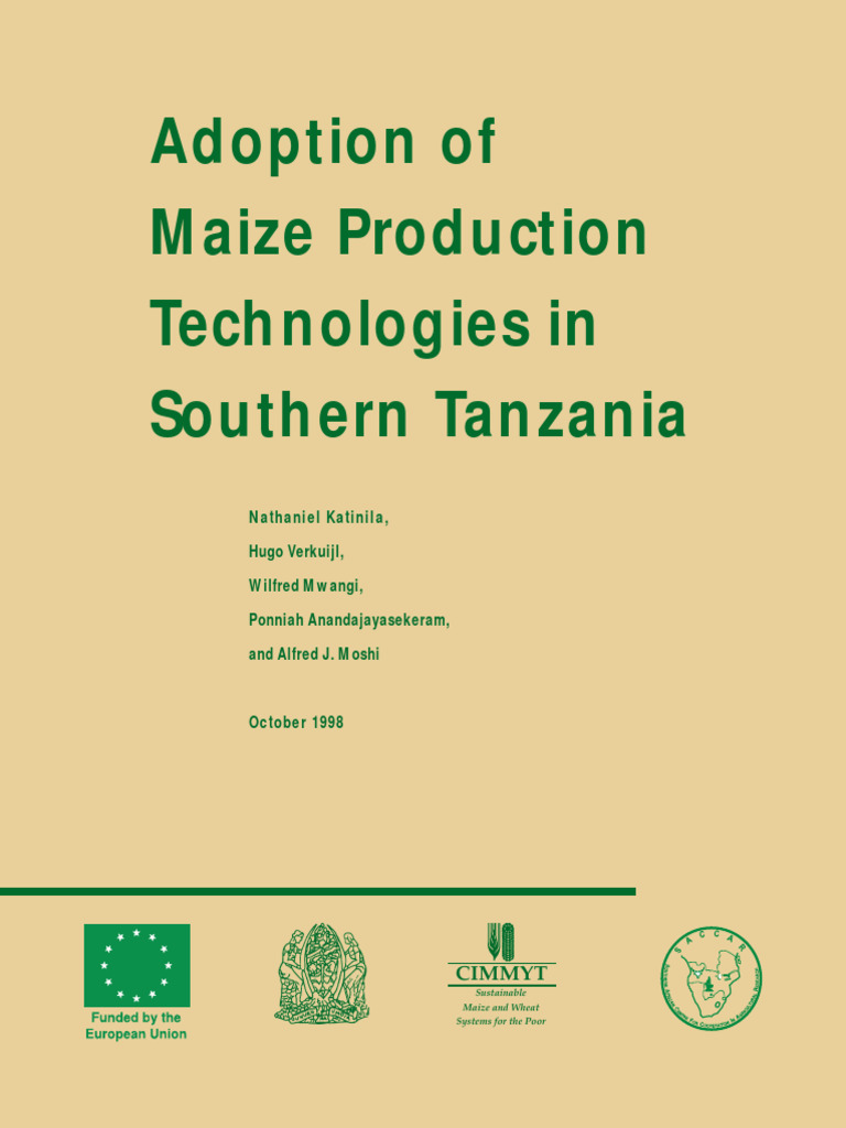 Maize Technology Adoption in Tanzania | PDF | Fertilizer | Agriculture