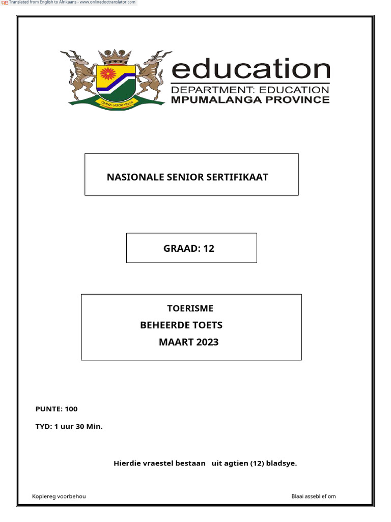 02 QP TRSM CONTROLLED TEST 2023 MD 3.en - Af | PDF