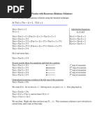 Recurrence Relations Examples