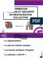 Formation Hygiene Et Securite en Restauration Collective: Décembre 2010