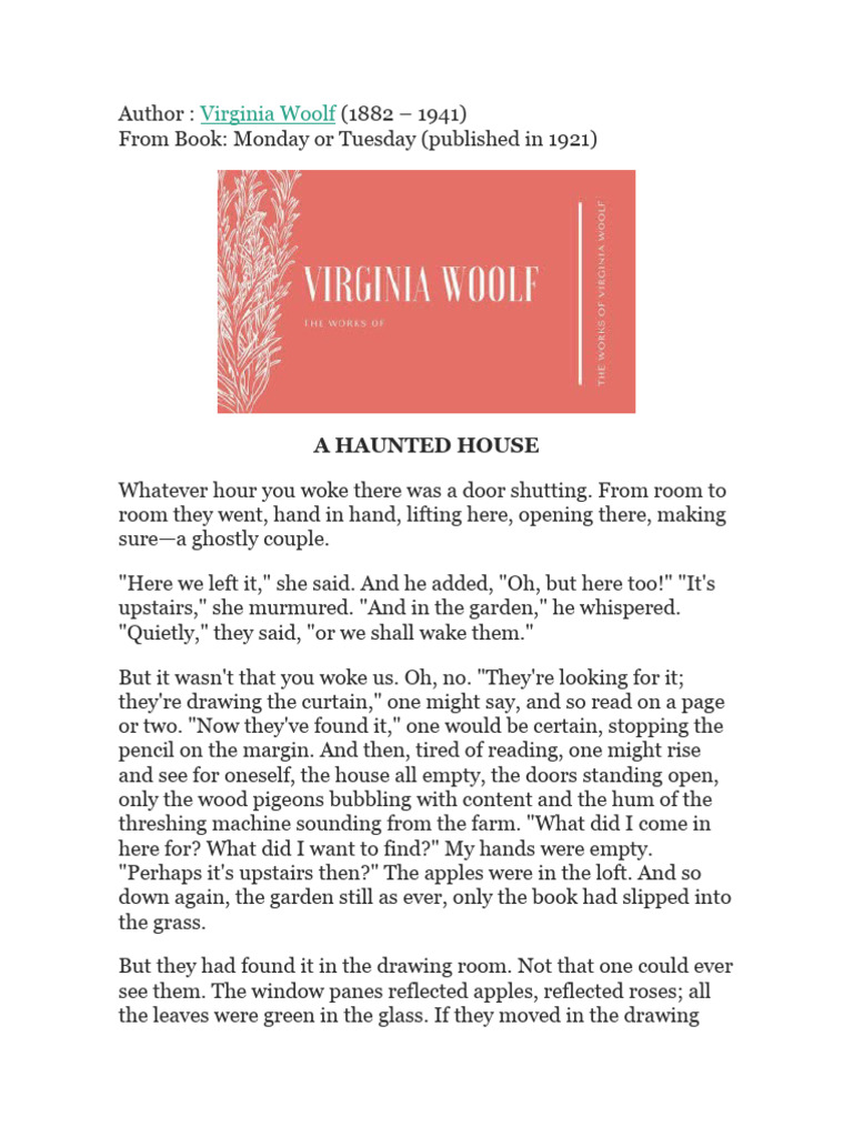 A Haunted House | PDF | Art | Mystery, Thriller & Crime Fiction