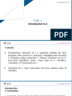 Unit-2 Introduction To C Program