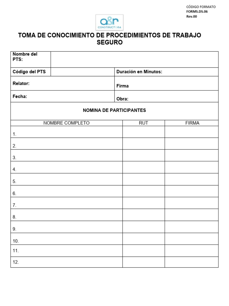 Forms. DS.06 Toma Conocimiento de PTS Masivo | PDF | Informática