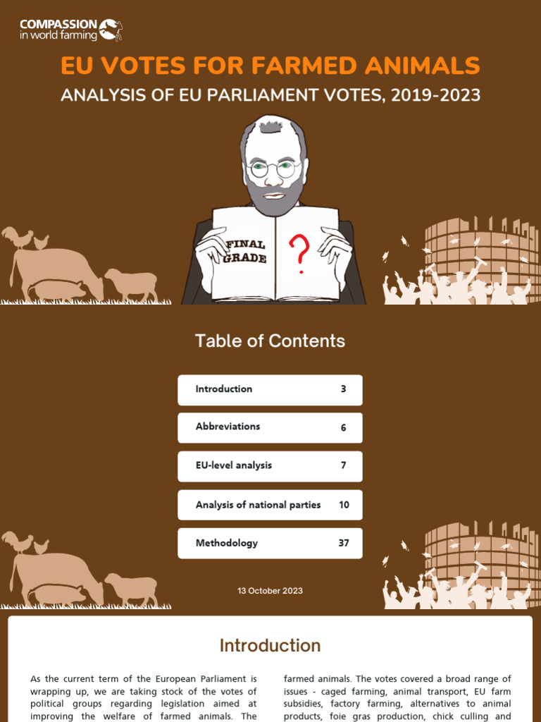 Ciwf October 2023 Eu Votes For Farmed Animals | PDF | European Union ...