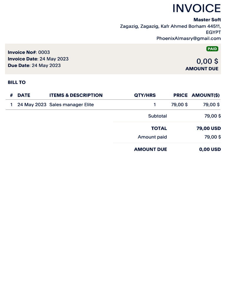 Invoice - 0003 | PDF