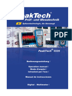 Peaktech: Bedienungsanleitung / Operation Manual / Mode D'Emploi / Istruzioni Per L'Uso / Manual de Instrucciones