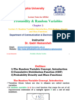 Lecture 5 - Random Variables-Introduction, Distribution and Density Functions