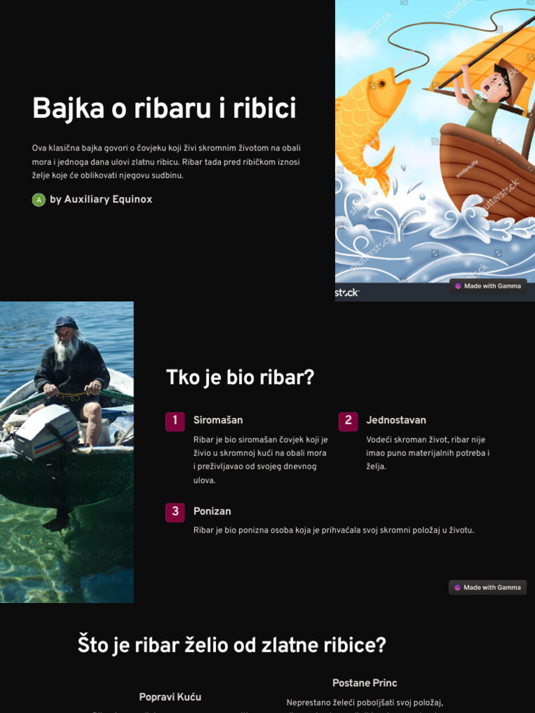 Lektira Ribar I Ribica | PDF