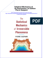 Ebook The Statistical Mechanics of Irreversible Phenomena 1St Edition Pierre Gaspard Online PDF All Chapter