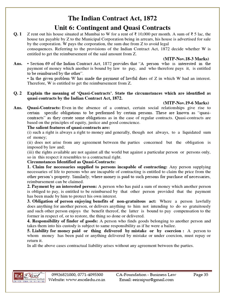 Contingent Contracts in Indian Law | PDF | Law Of Obligations | Private Law