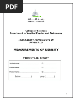 Exp (02) - Measurement of Density (Lab Report) - Tagged