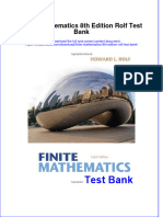 Download full Finite Mathematics 8Th Edition Rolf Test Bank online pdf all chapter docx epub 