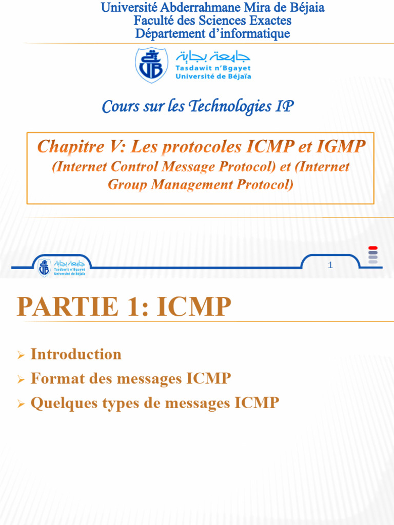 Protocole ICMP et IGMP : Fonctionnalités clés | PDF | Informatique ...