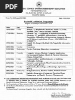 HS Exam Routine 2026 - West Bengal | PDF