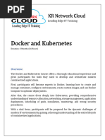 Docker and Kubernetes Course Content